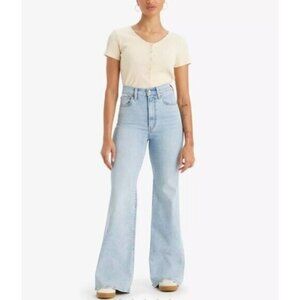Levi's Women's Ribcage Bell Jeans 27x30 The Bells And Whistles - Blue